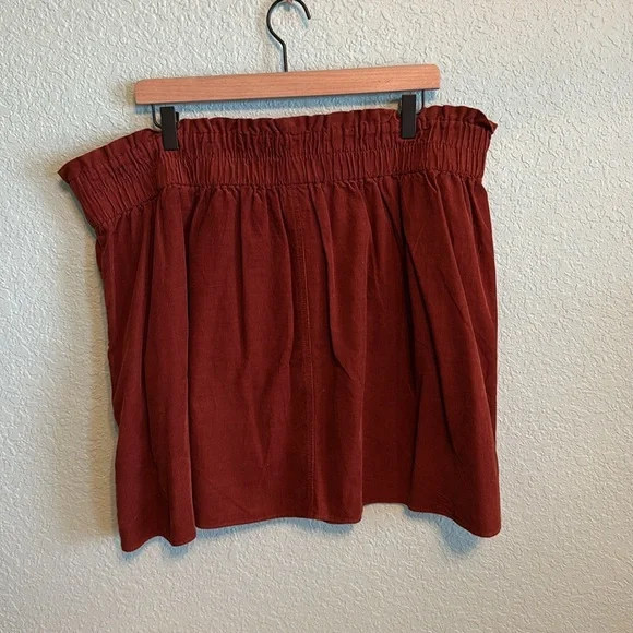 Madewell buttonfront paper bag skirt - Picture 3 of 4